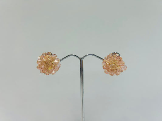 Rose gold and gold tone stud earrings